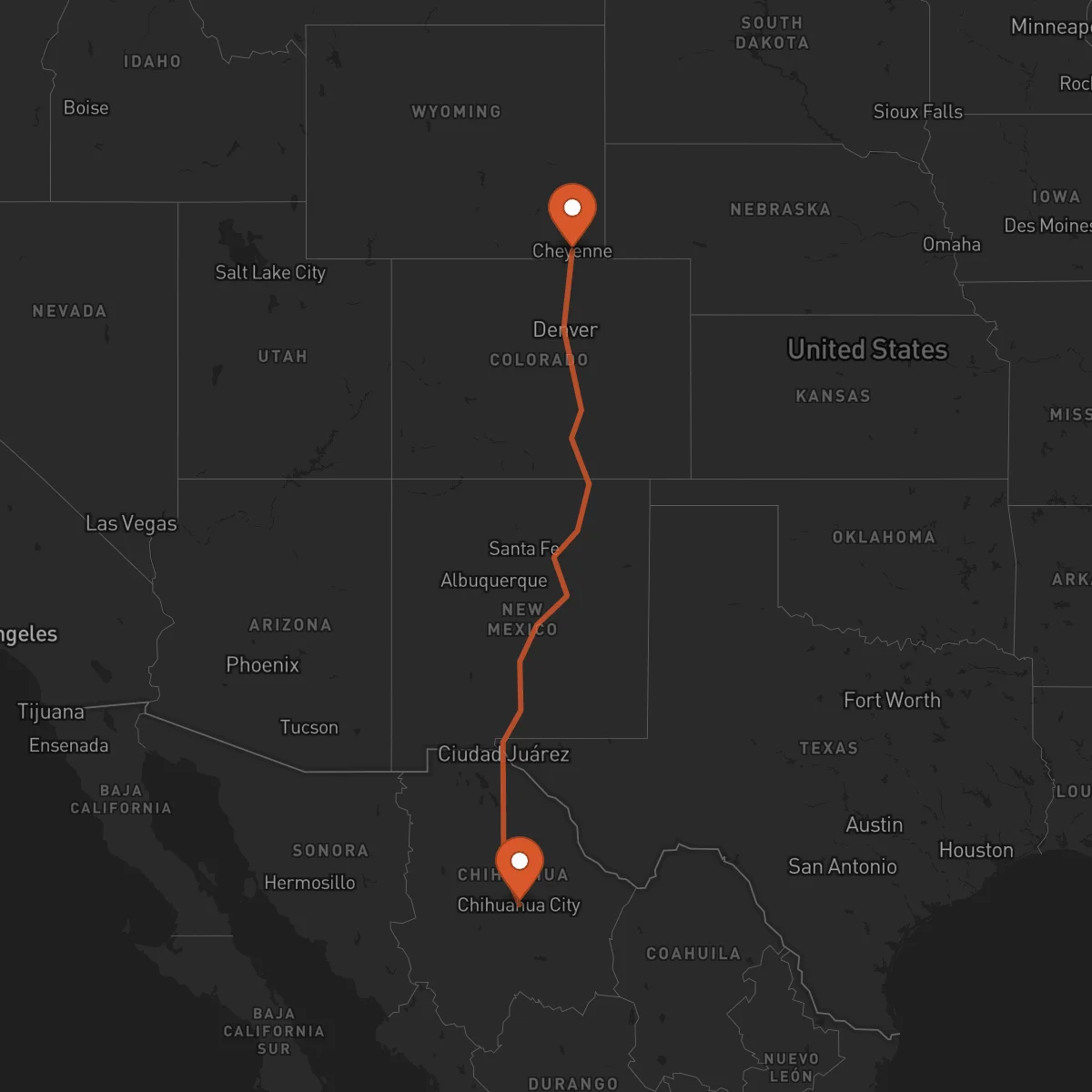 Ruta Cheyenne - Chihuahua