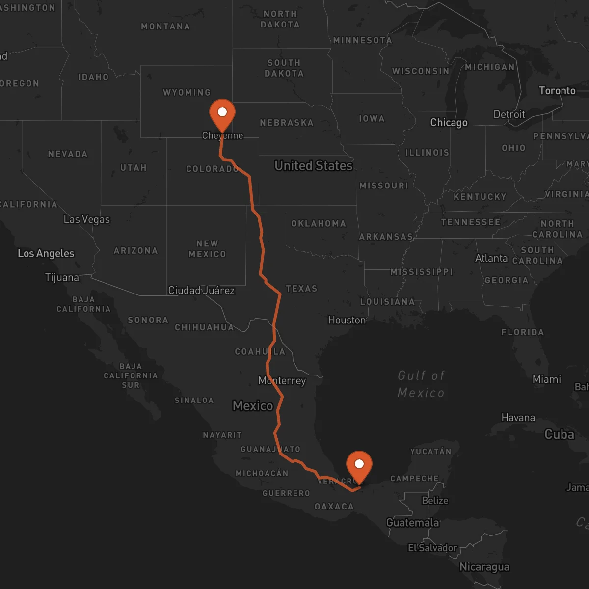 Ruta Cheyenne - Coatzacoalcos