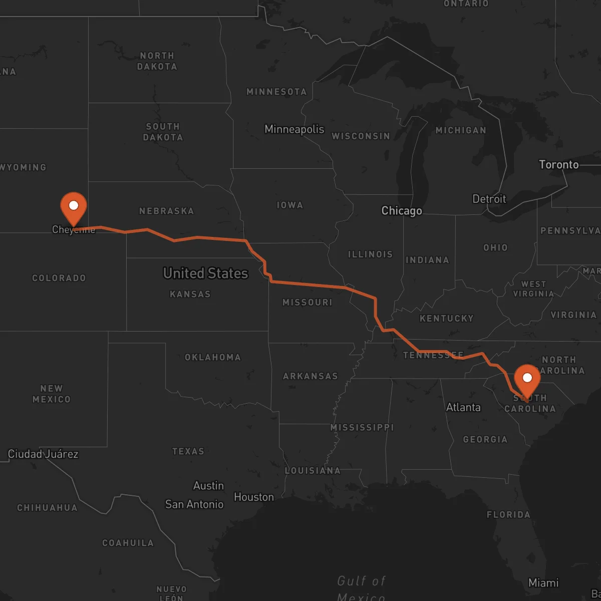 Ruta Cheyenne - Columbia