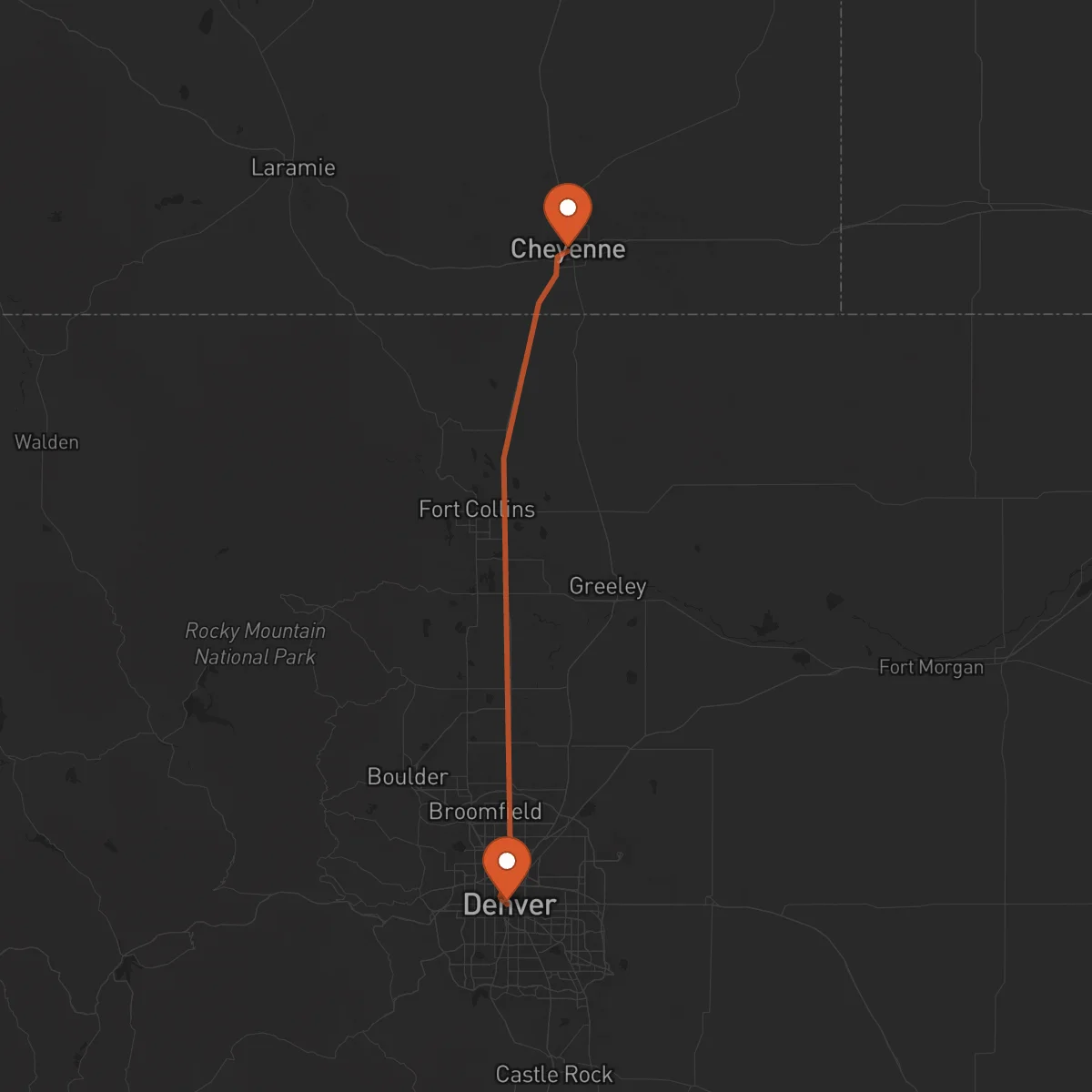 Ruta Denver - Cheyenne