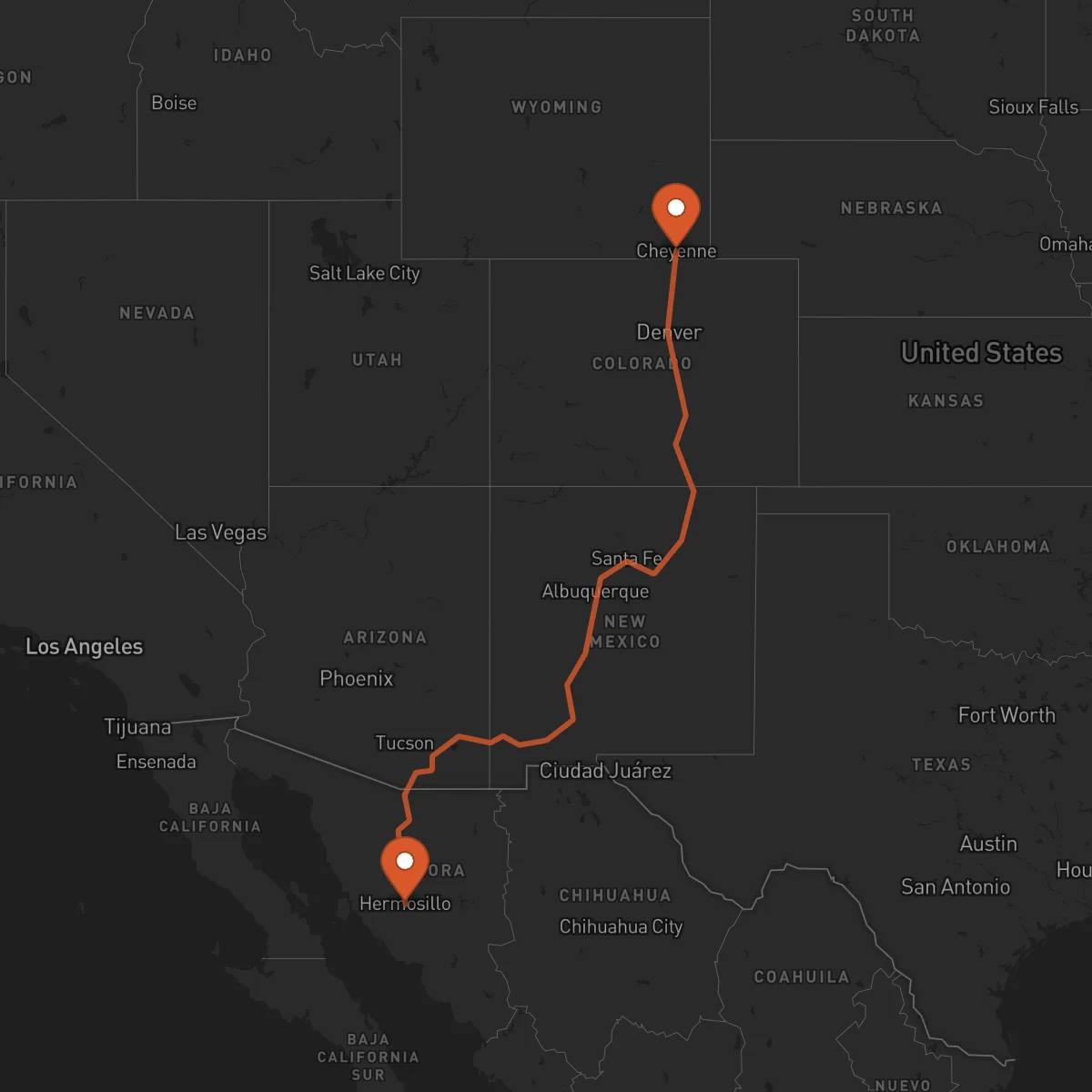 Ruta Cheyenne - Hermosillo