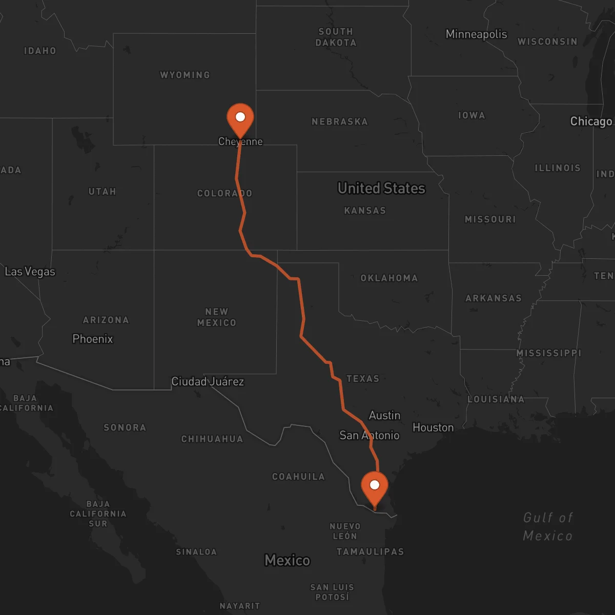 Ruta Cheyenne - McAllen