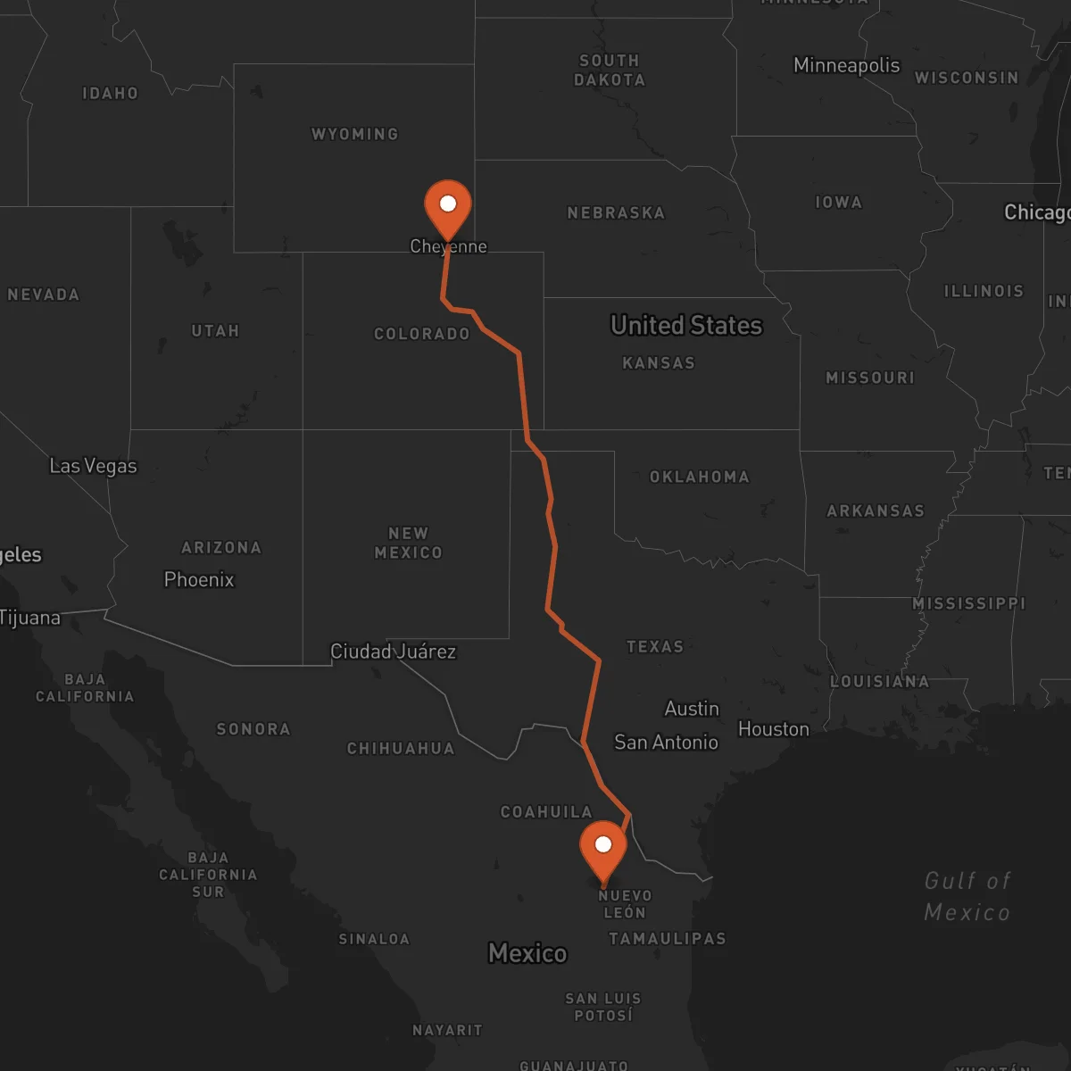 Ruta Cheyenne - Monterrey