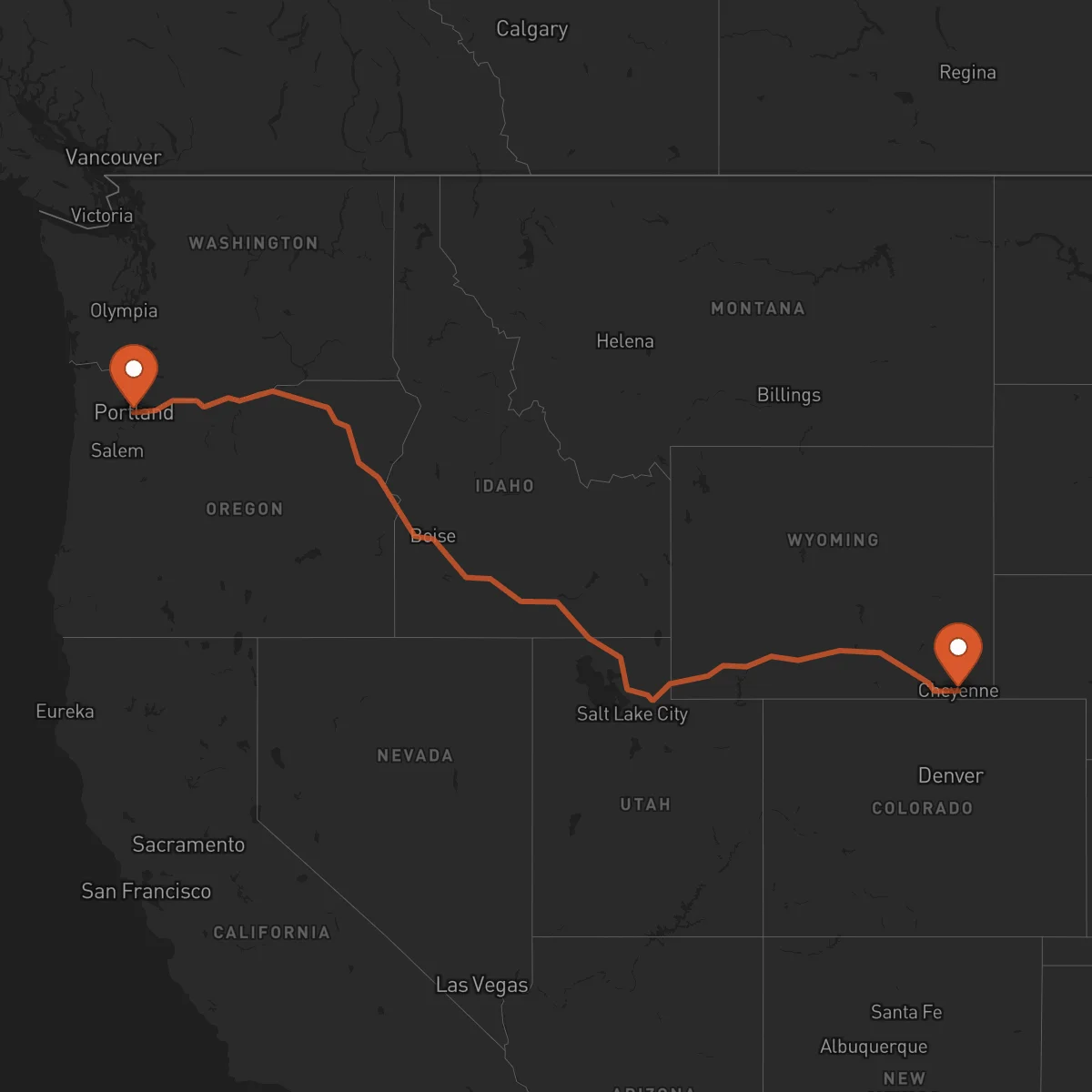 Ruta Cheyenne - Portland