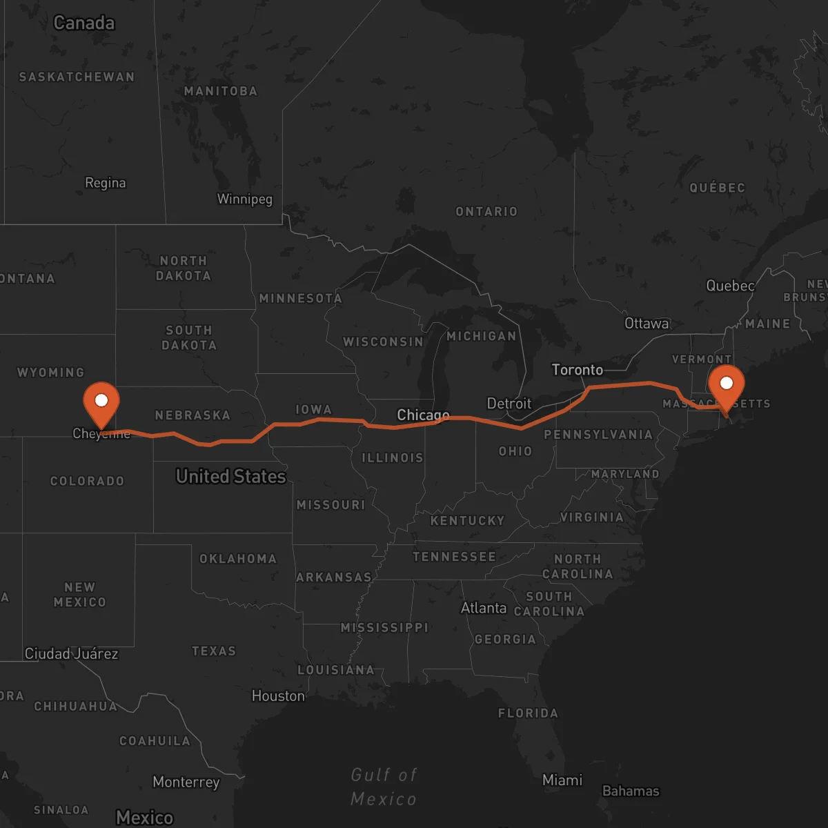 Ruta Cheyenne - Providence