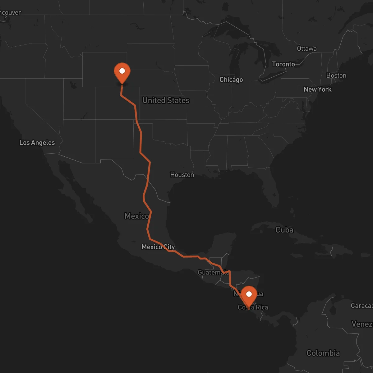 Ruta Cheyenne - Puntarenas
