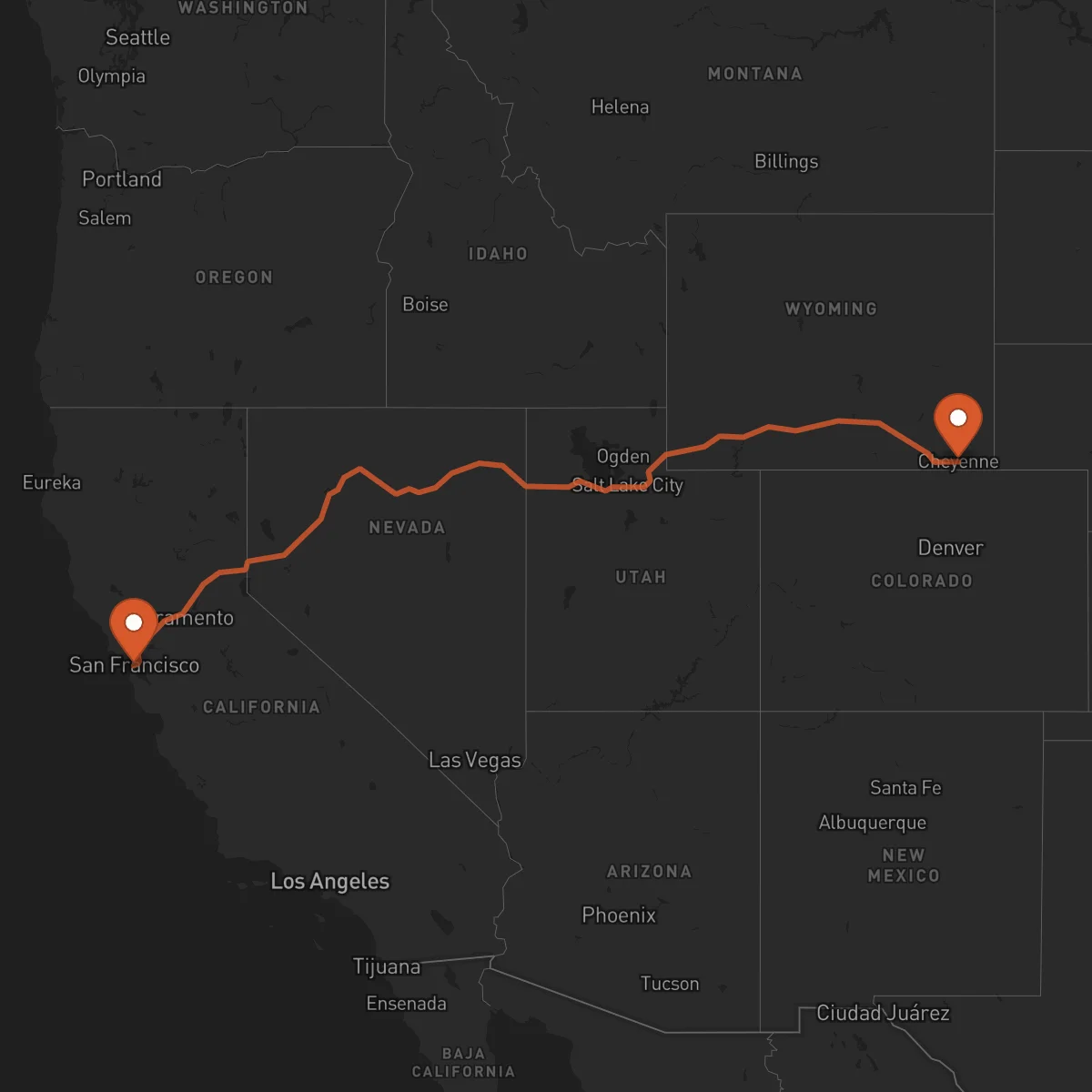 Ruta San Francisco - Cheyenne