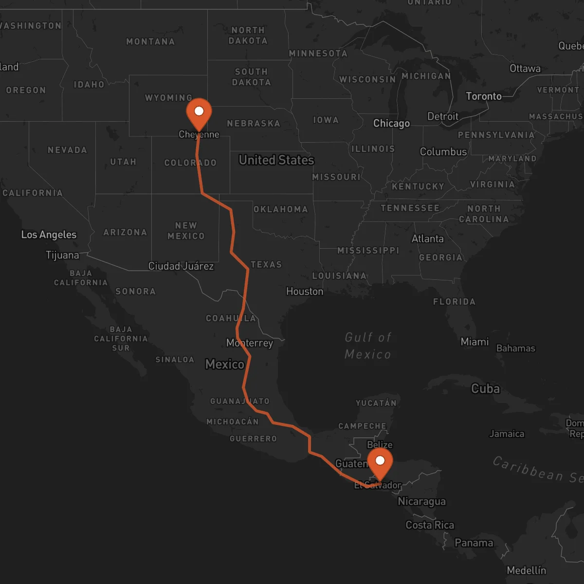 Ruta Sensuntepeque - Cheyenne