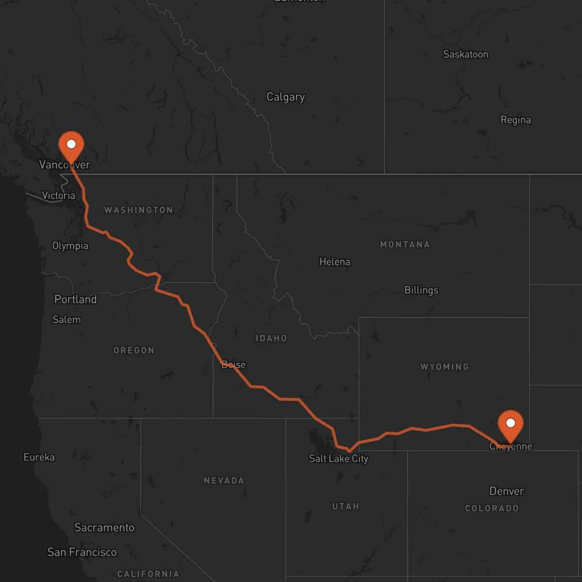 Ruta Surrey - Cheyenne
