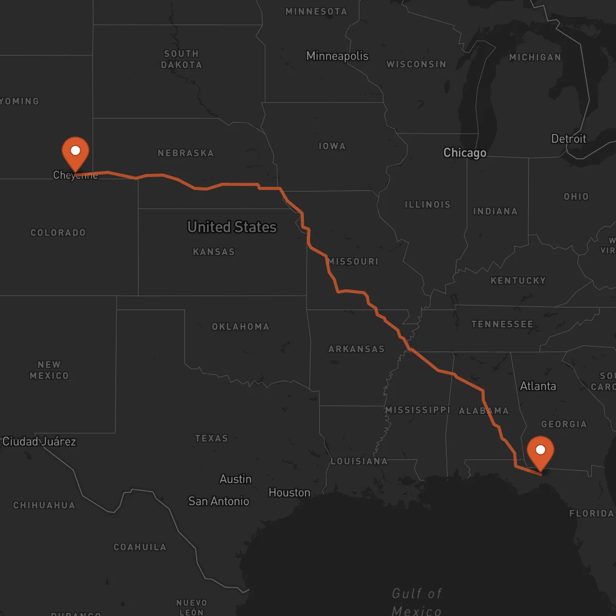 Ruta Cheyenne - Tallahassee