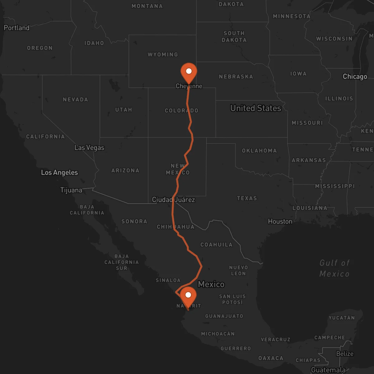 Ruta Cheyenne - Tepic