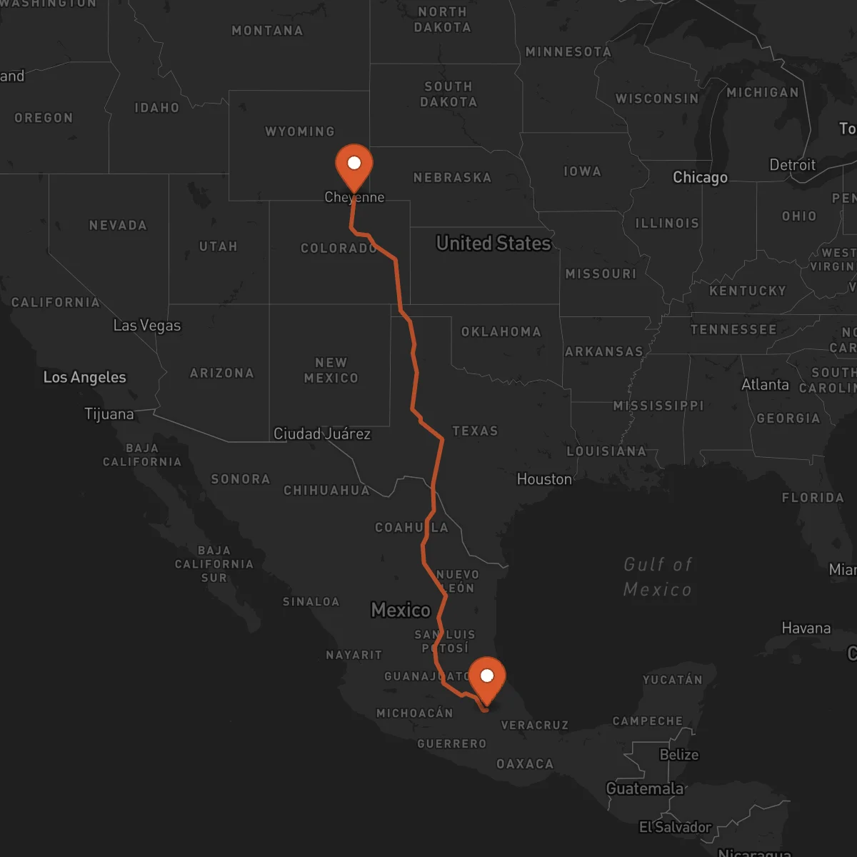Ruta Cheyenne - Tlaxcala de Xicohténcatl