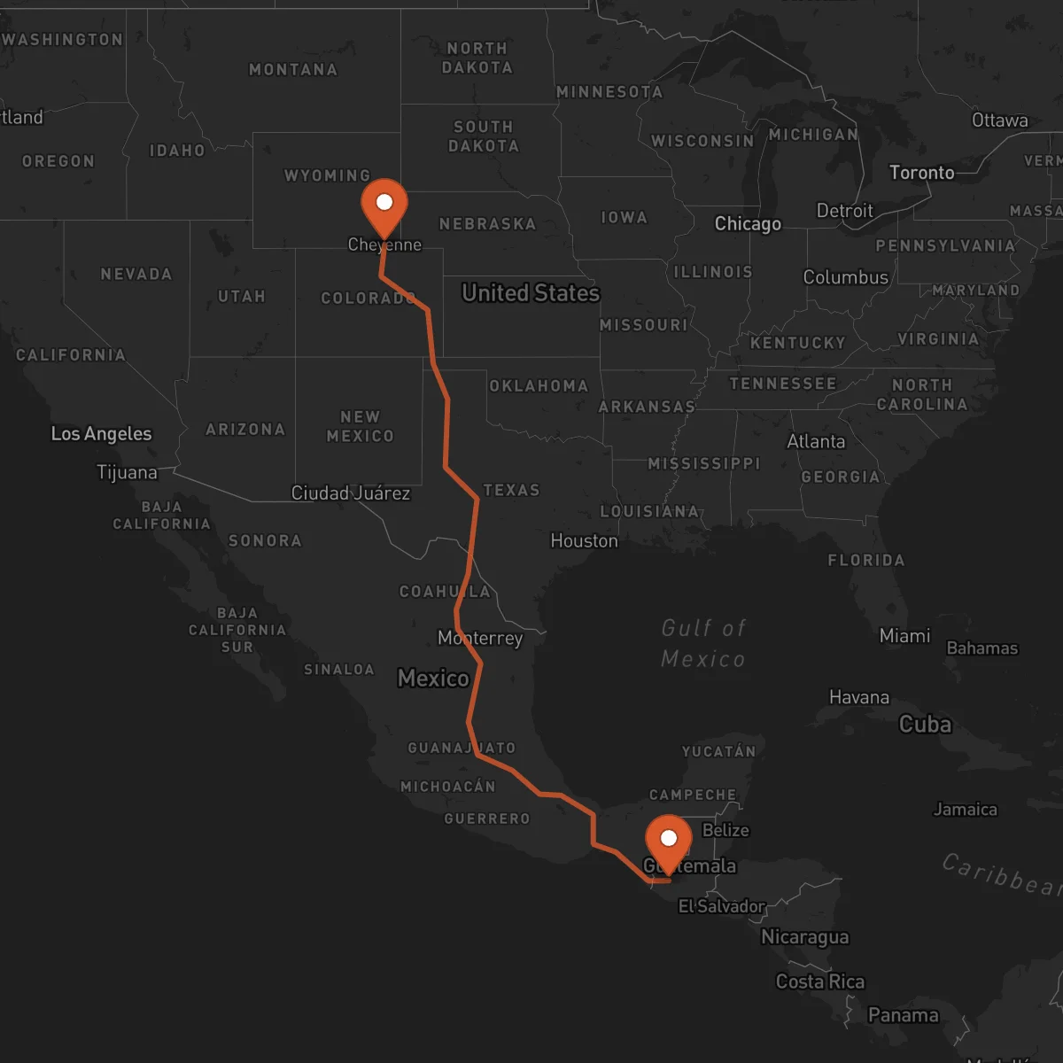 Ruta Totonicapán - Cheyenne