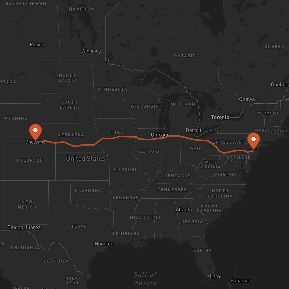 Ruta Cheyenne - Trenton