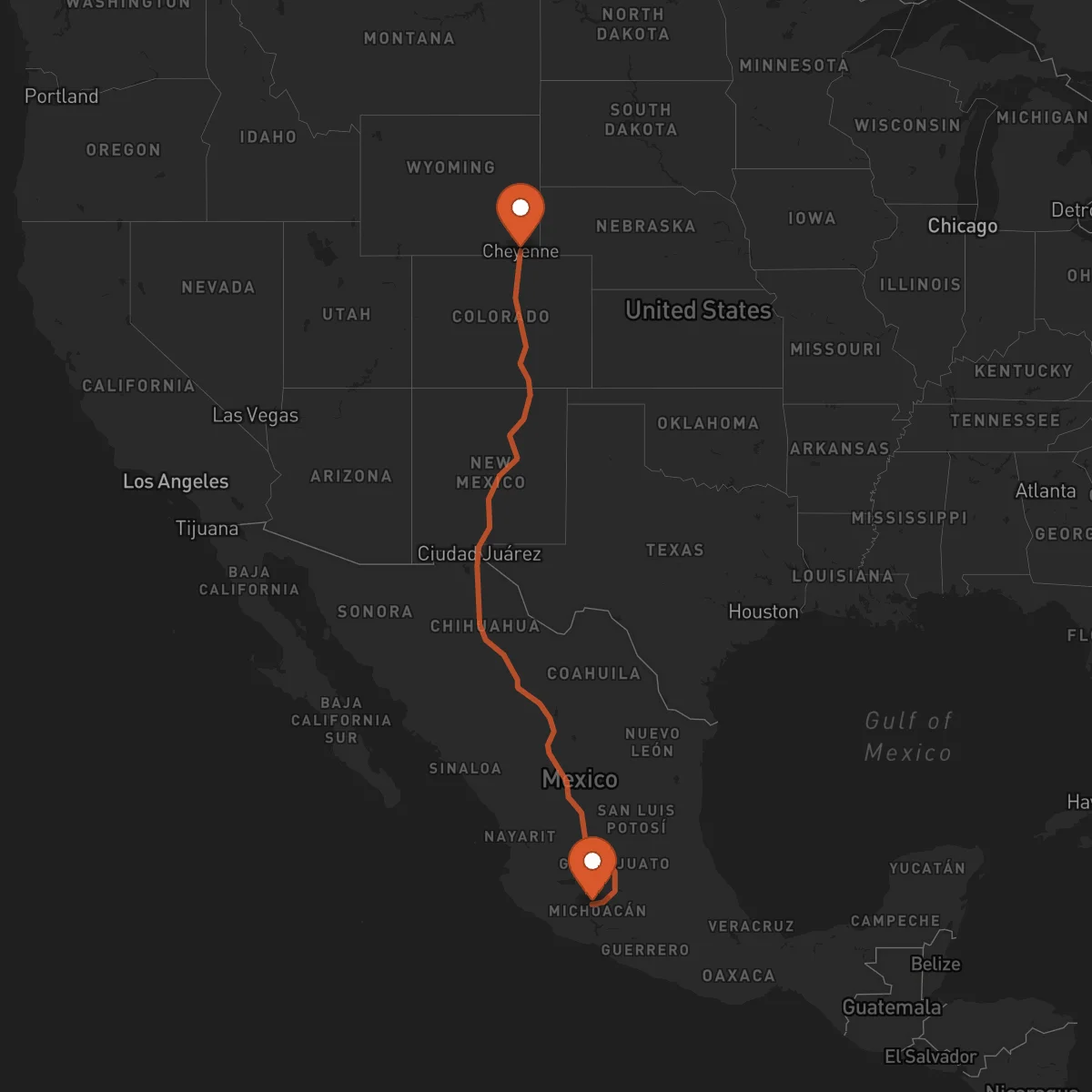 Ruta Uruapan - Cheyenne
