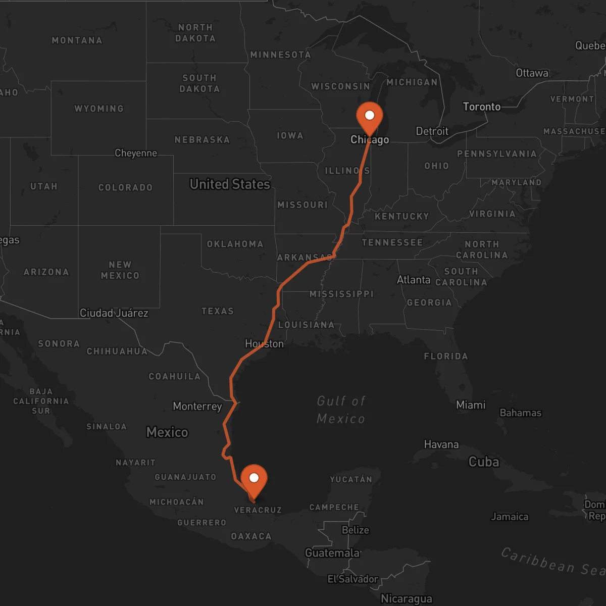Ruta Veracruz - Chicago