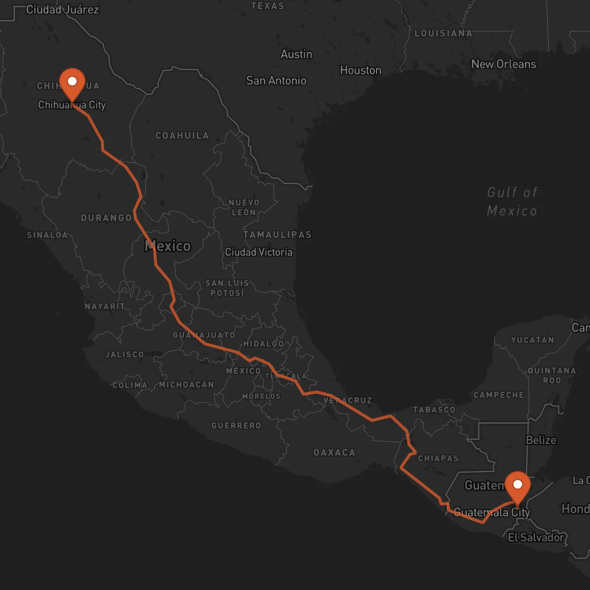 Ruta Chiquimula - Chihuahua