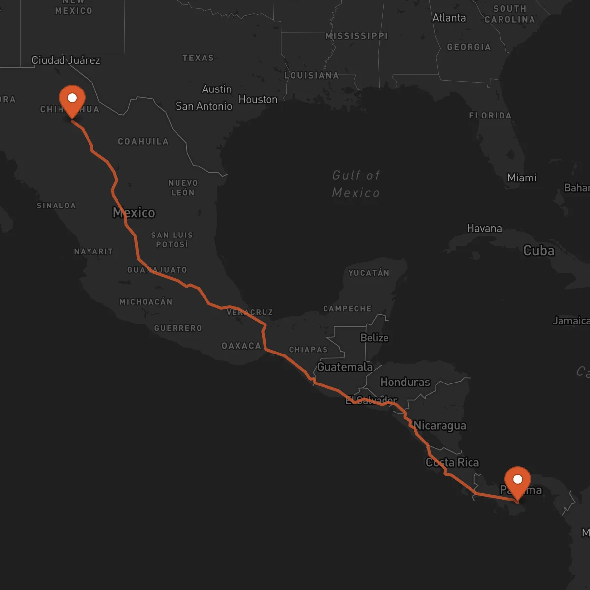 Ruta Chitré - Chihuahua