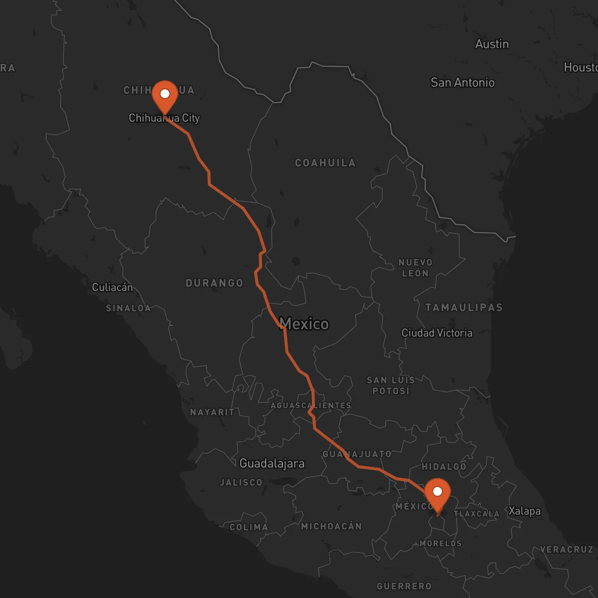 Ruta Chihuahua - Ciudad de México