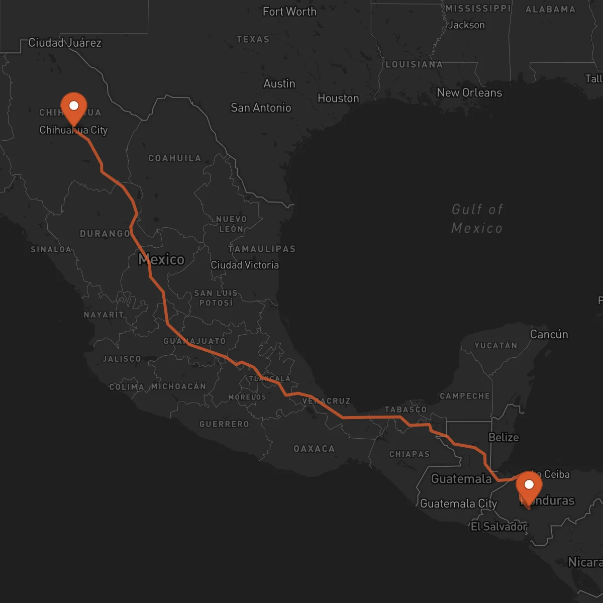 Ruta Comayagua - Chihuahua
