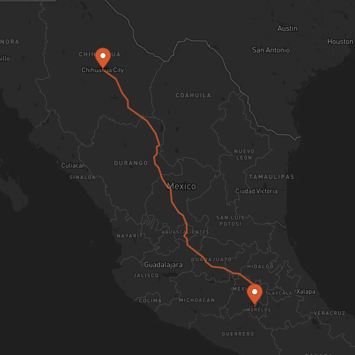 Ruta Chihuahua - Cuernavaca