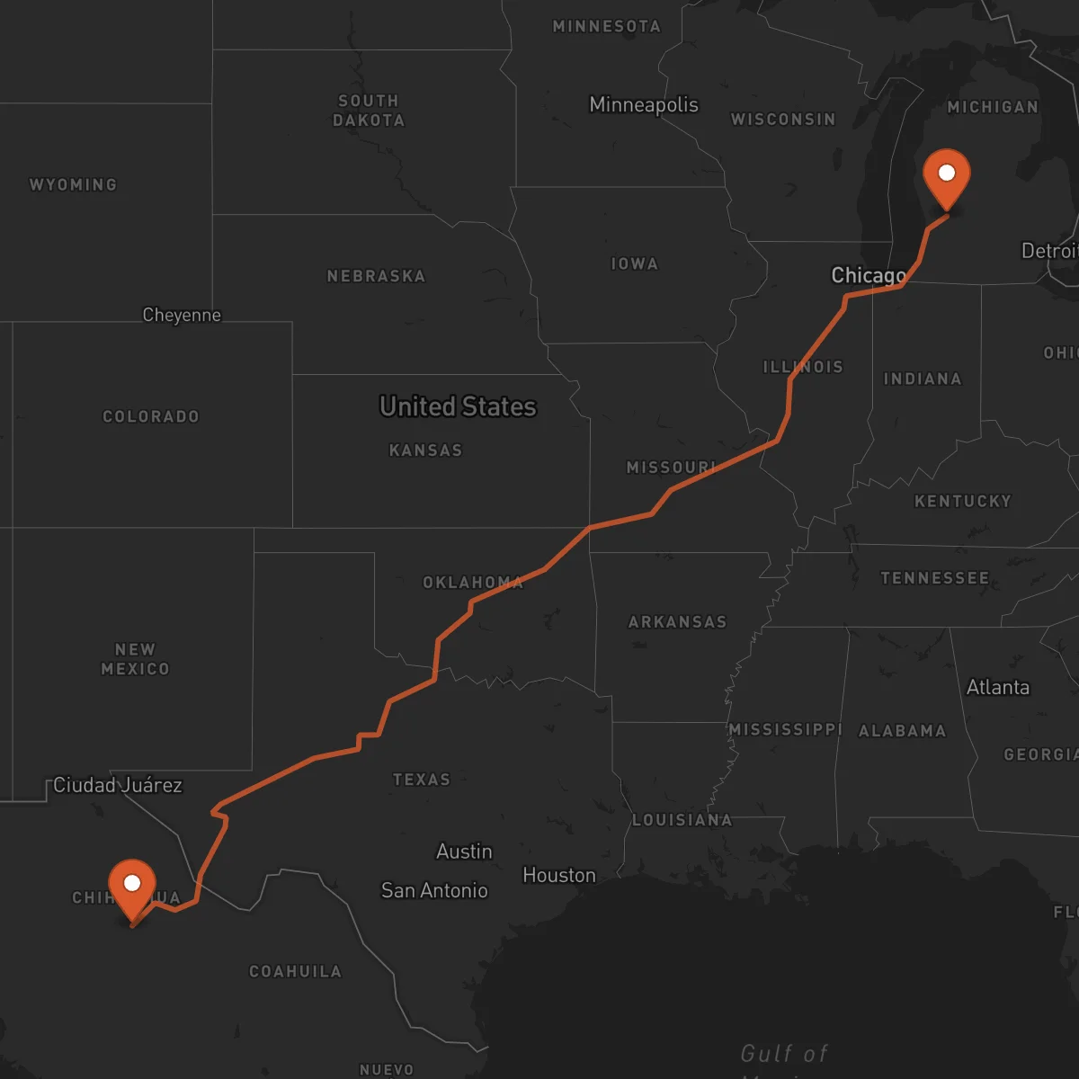 Ruta Grand Rapids - Chihuahua