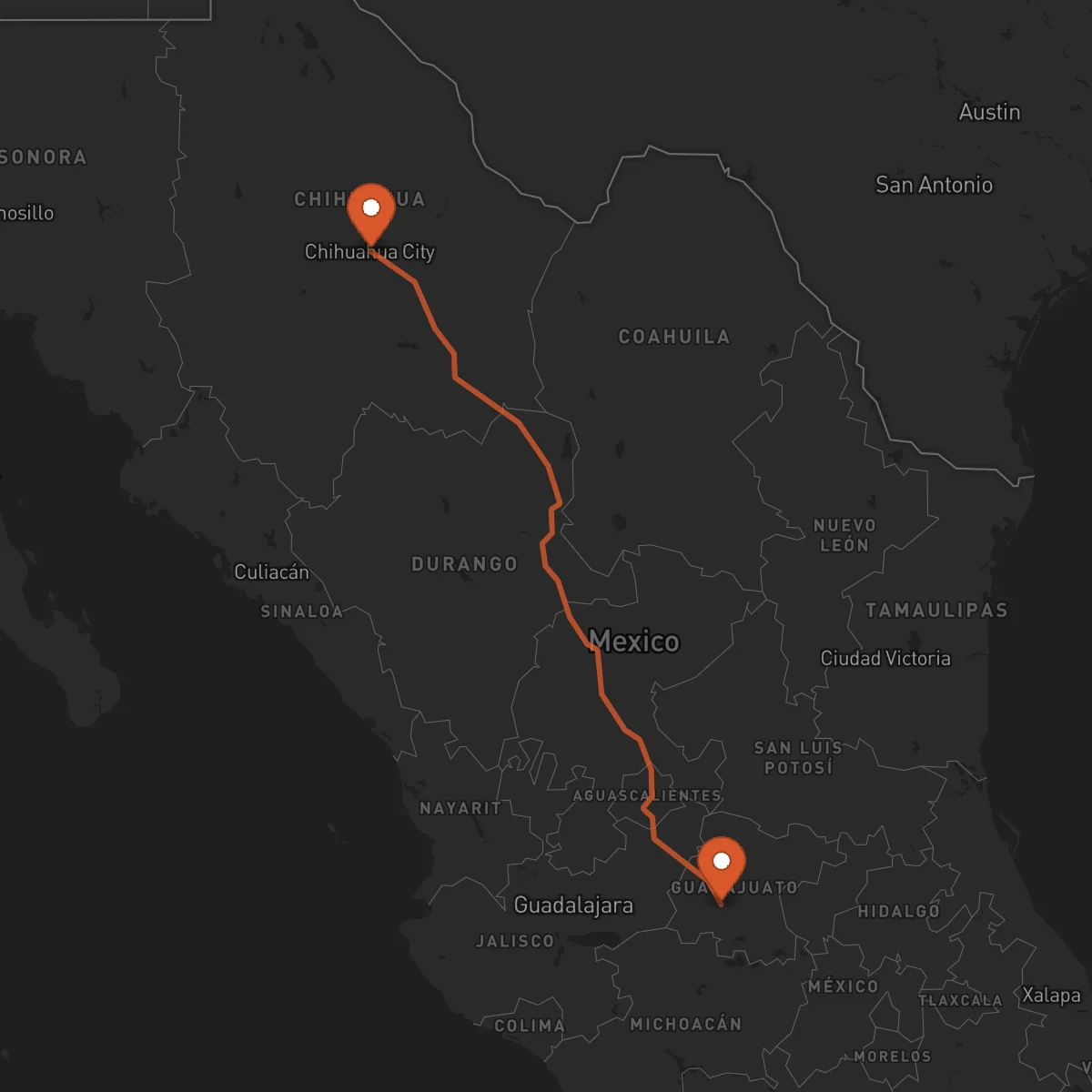 Ruta Irapuato - Chihuahua