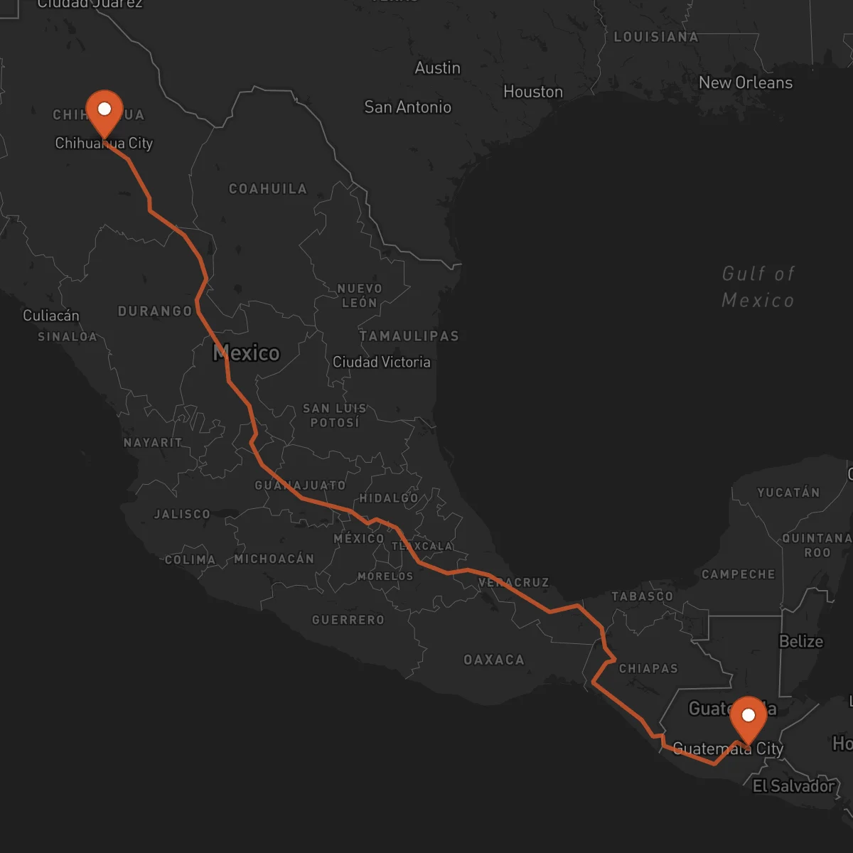 Ruta Chihuahua - Jalapa