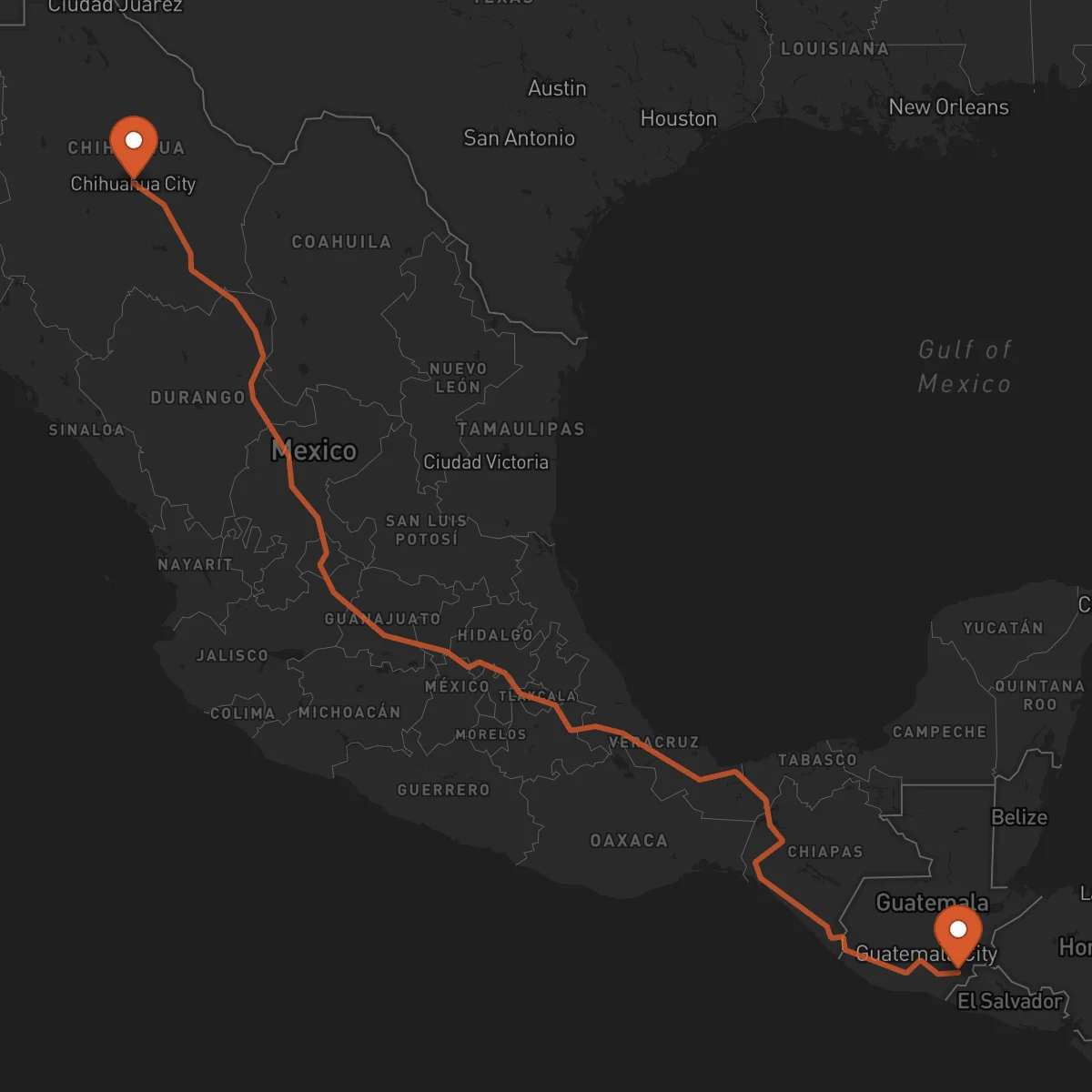 Ruta Chihuahua - Jutiapa
