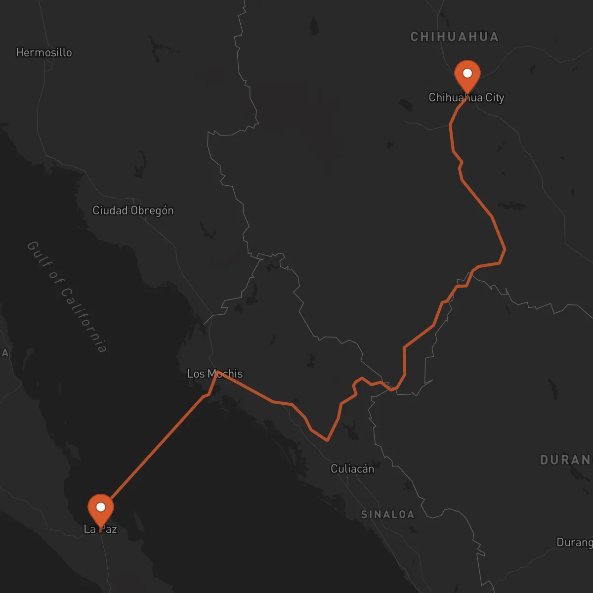Ruta Chihuahua - La Paz