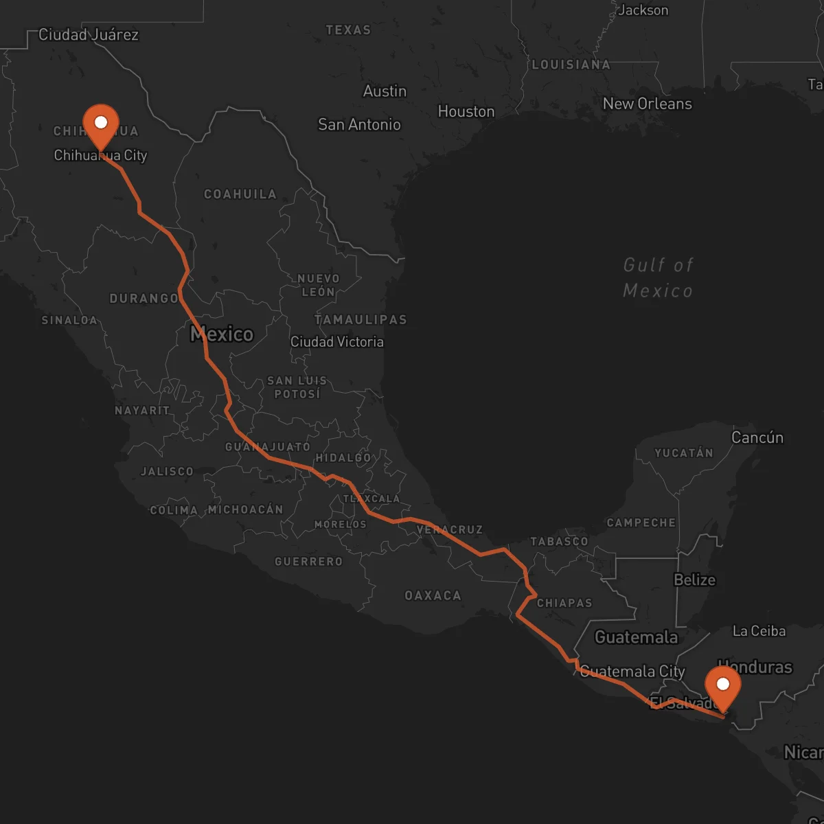 Ruta La Unión - Chihuahua