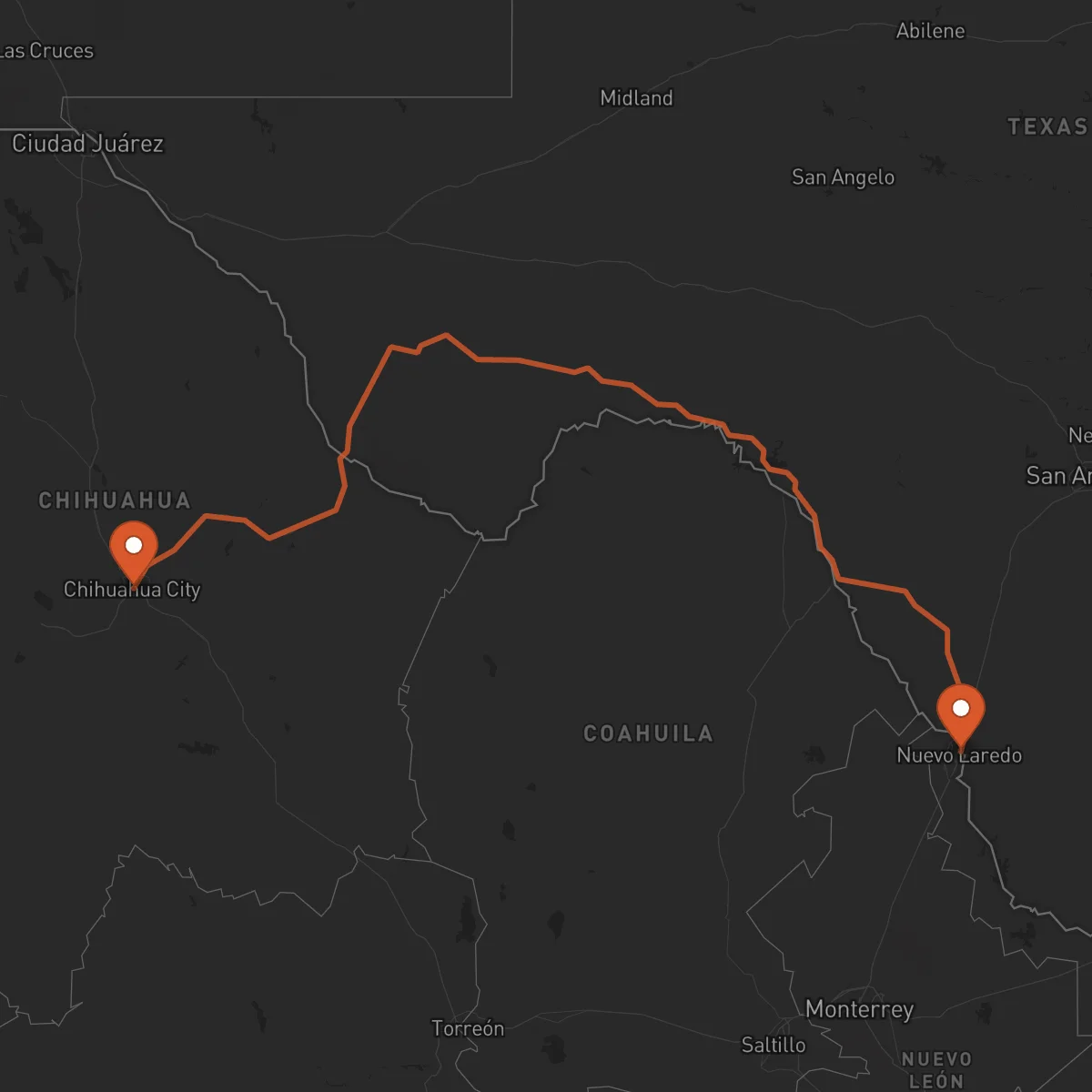 Ruta Laredo - Chihuahua