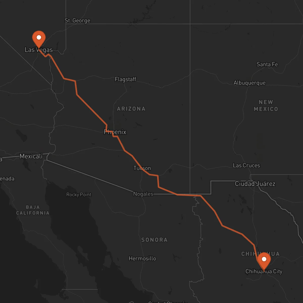 Ruta Chihuahua - Las Vegas