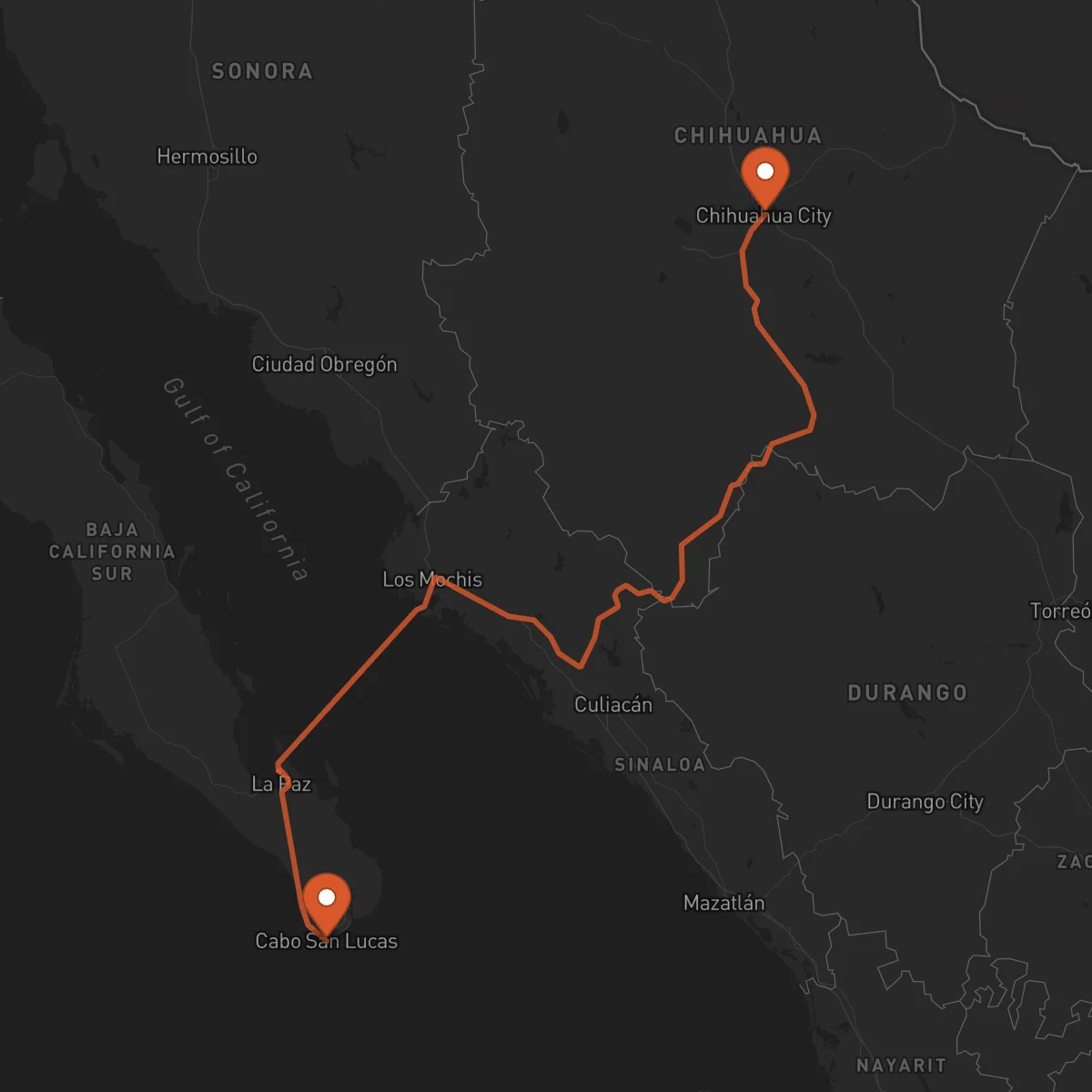 Ruta Los Cabos - Chihuahua