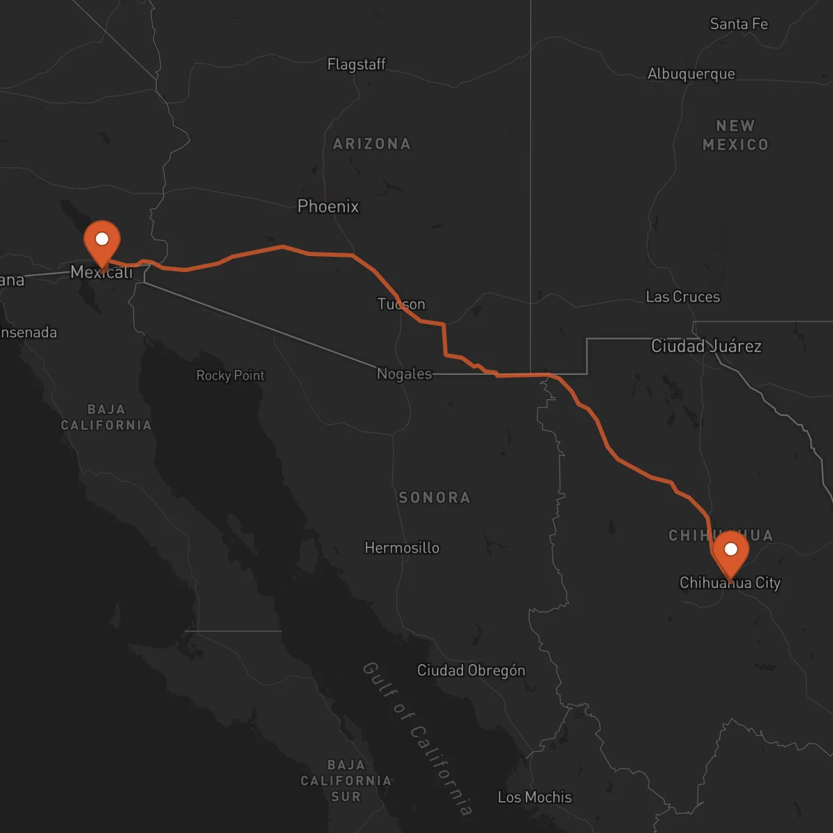 Ruta Mexicali - Chihuahua