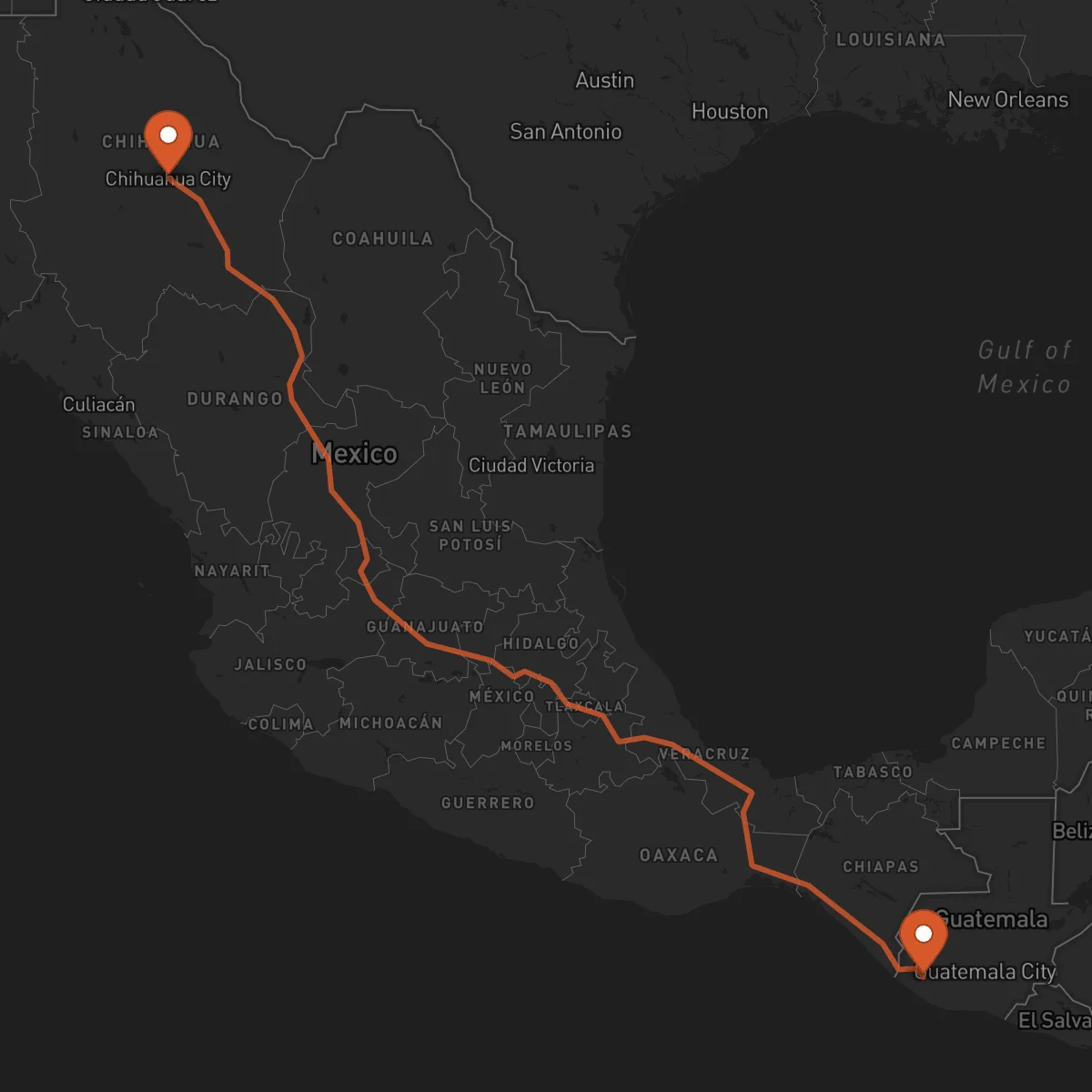 Ruta Chihuahua - Retalhuleu