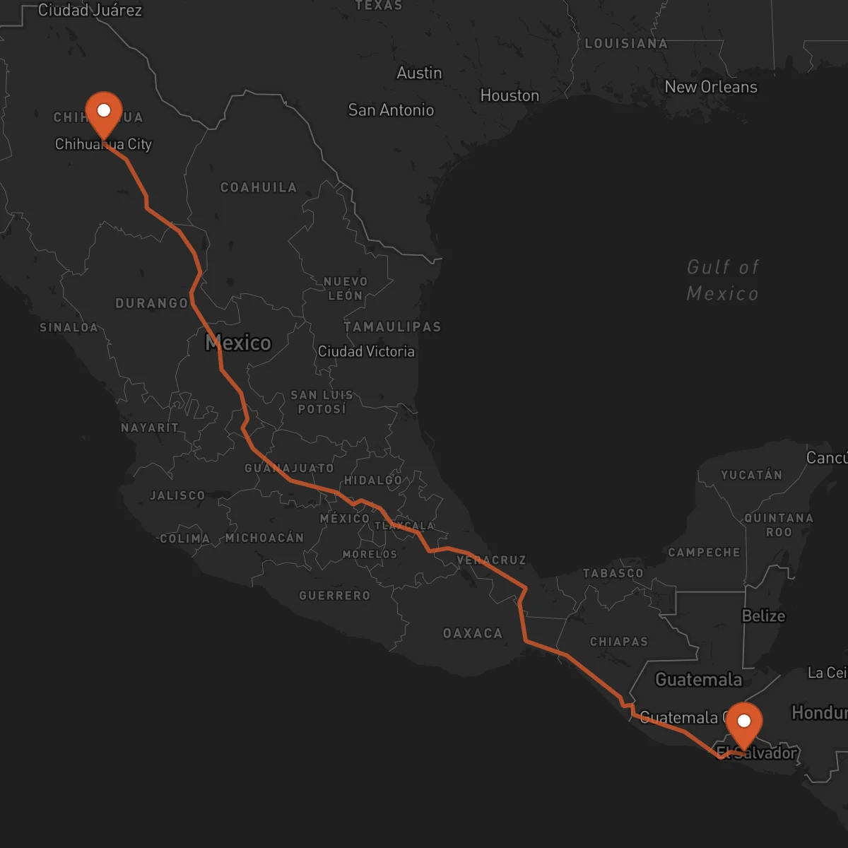 Ruta Chihuahua - San Salvador