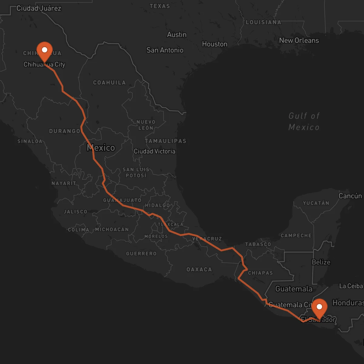 Ruta San Vicente - Chihuahua