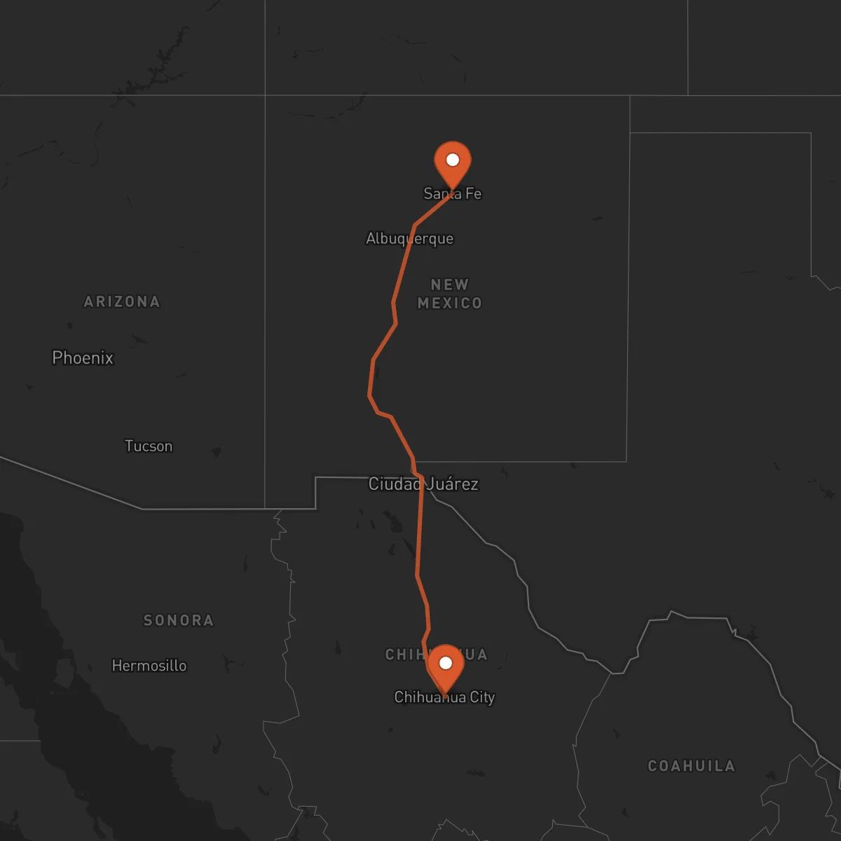 Ruta Santa Fe - Chihuahua