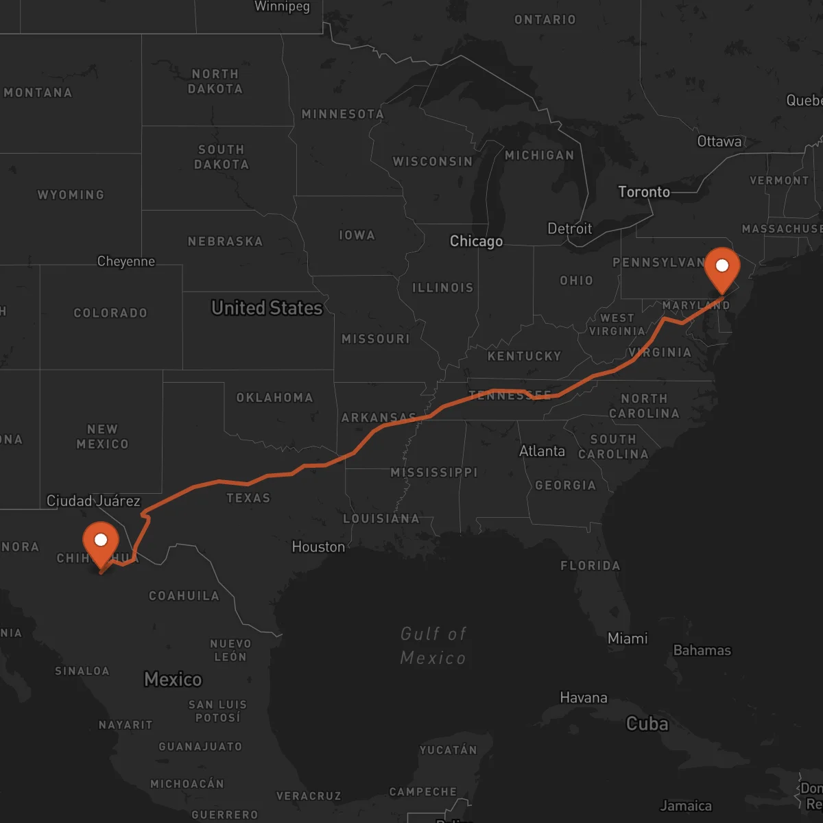 Ruta Chihuahua - Wilmington