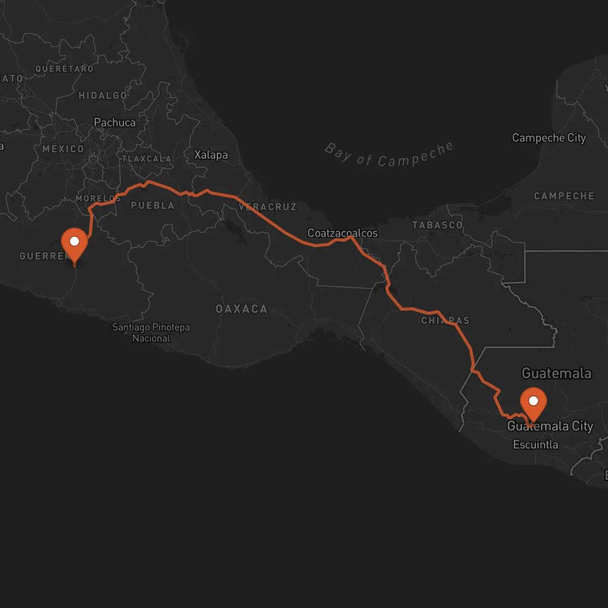 Ruta Chimaltenango - Chilpancingo de los Bravo