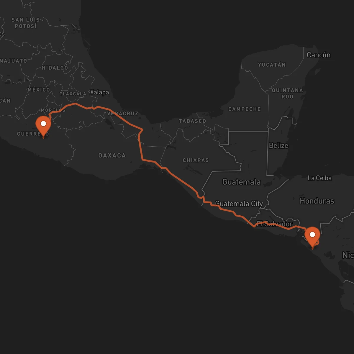 Ruta Chilpancingo de los Bravo - Chinandega