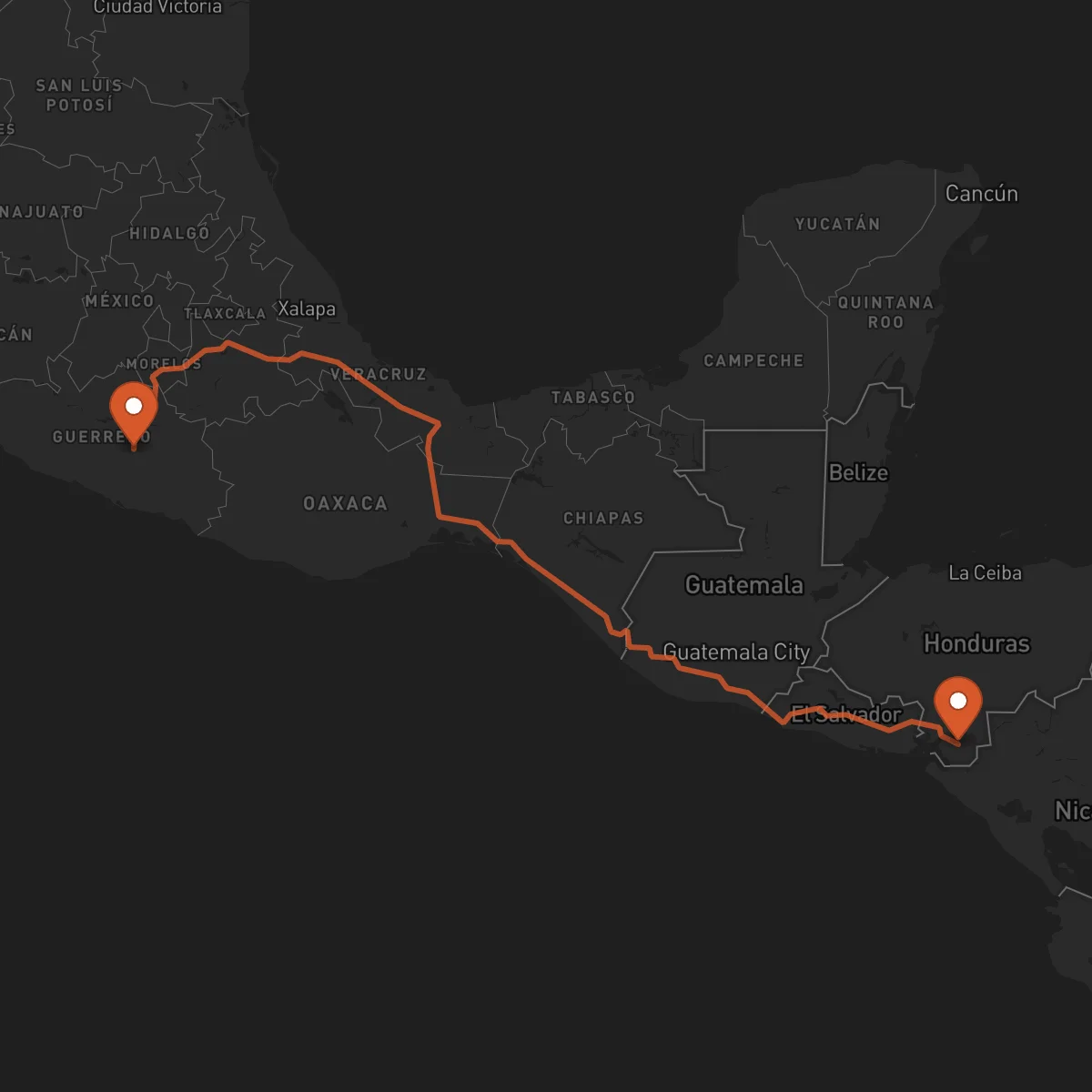 Ruta Chilpancingo de los Bravo - Choluteca