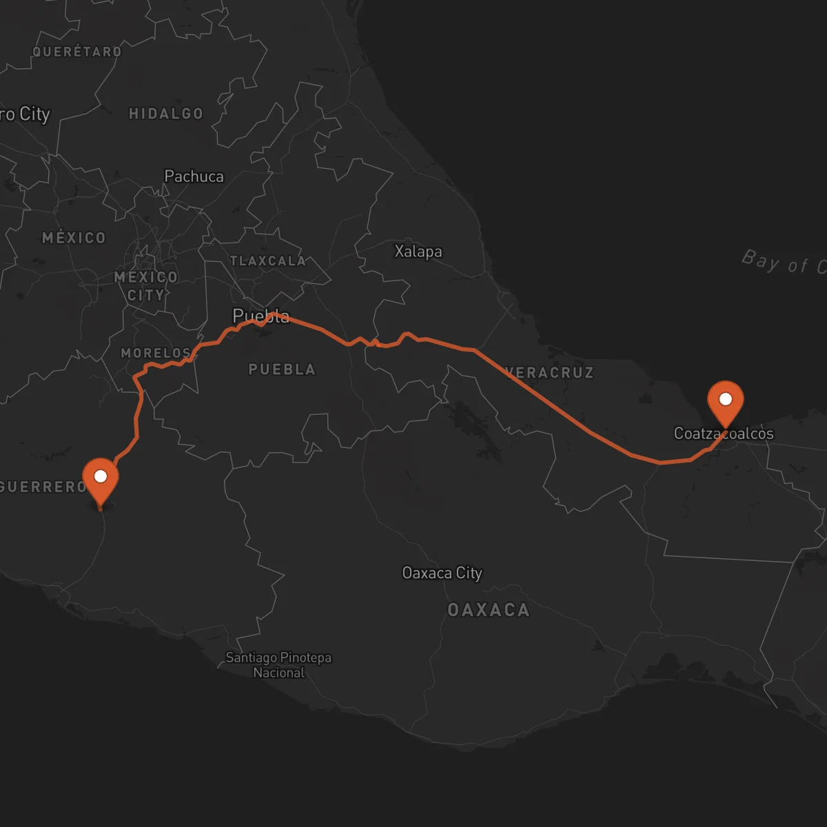Ruta Chilpancingo de los Bravo - Coatzacoalcos
