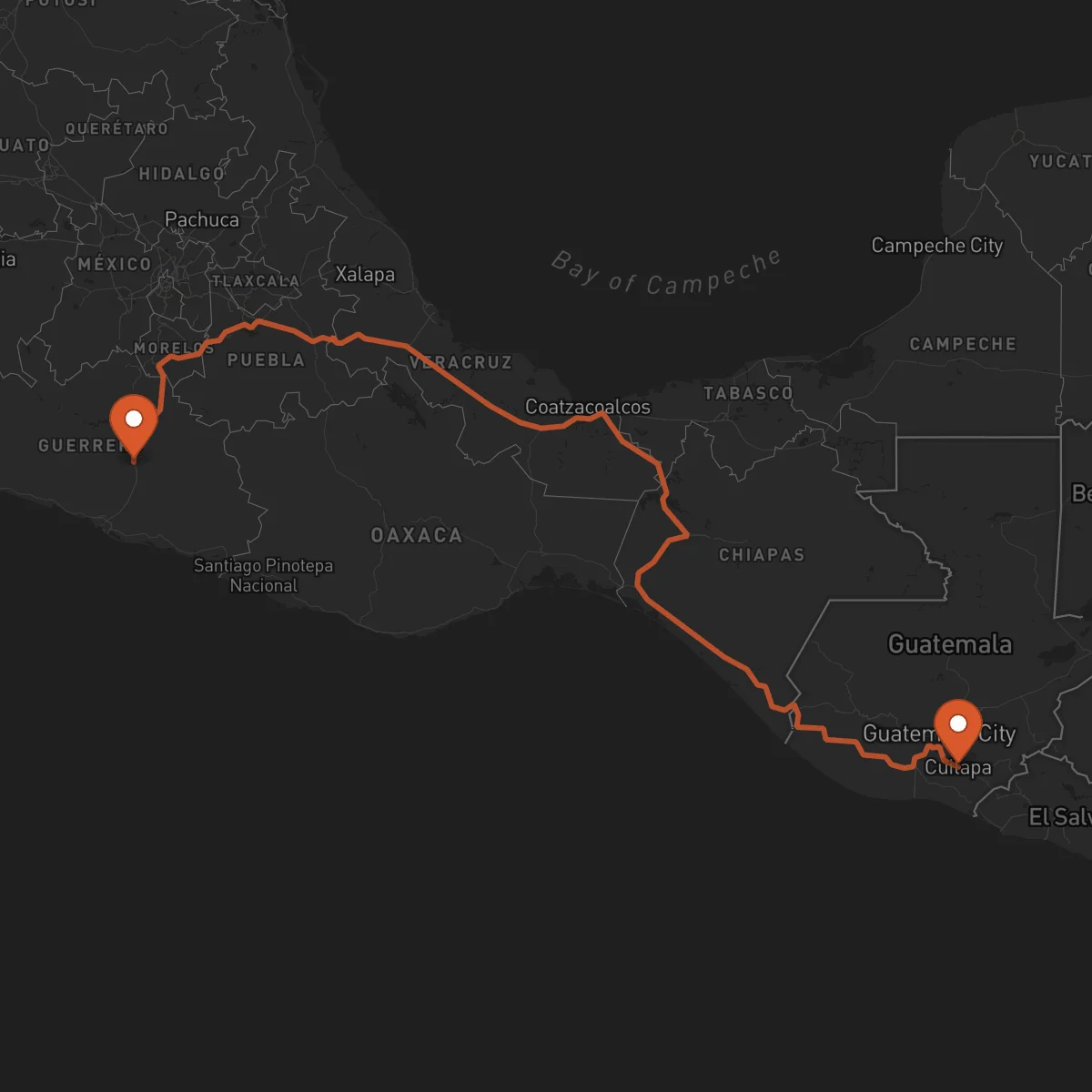 Ruta Chilpancingo de los Bravo - Cuilapa