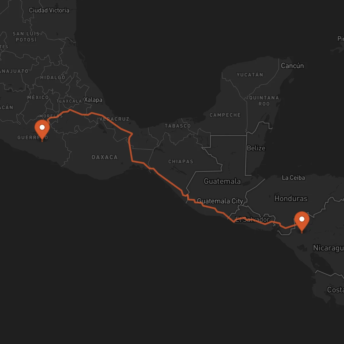 Ruta Chilpancingo de los Bravo - Estelí