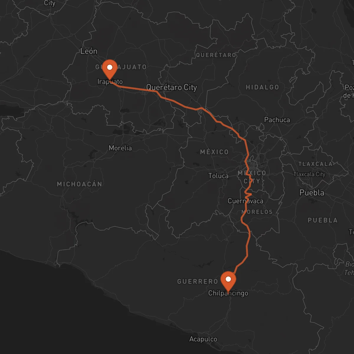 Ruta Chilpancingo de los Bravo - Irapuato