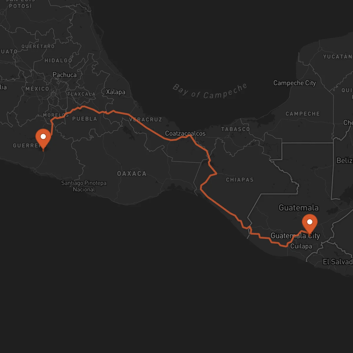 Ruta Jalapa - Chilpancingo de los Bravo