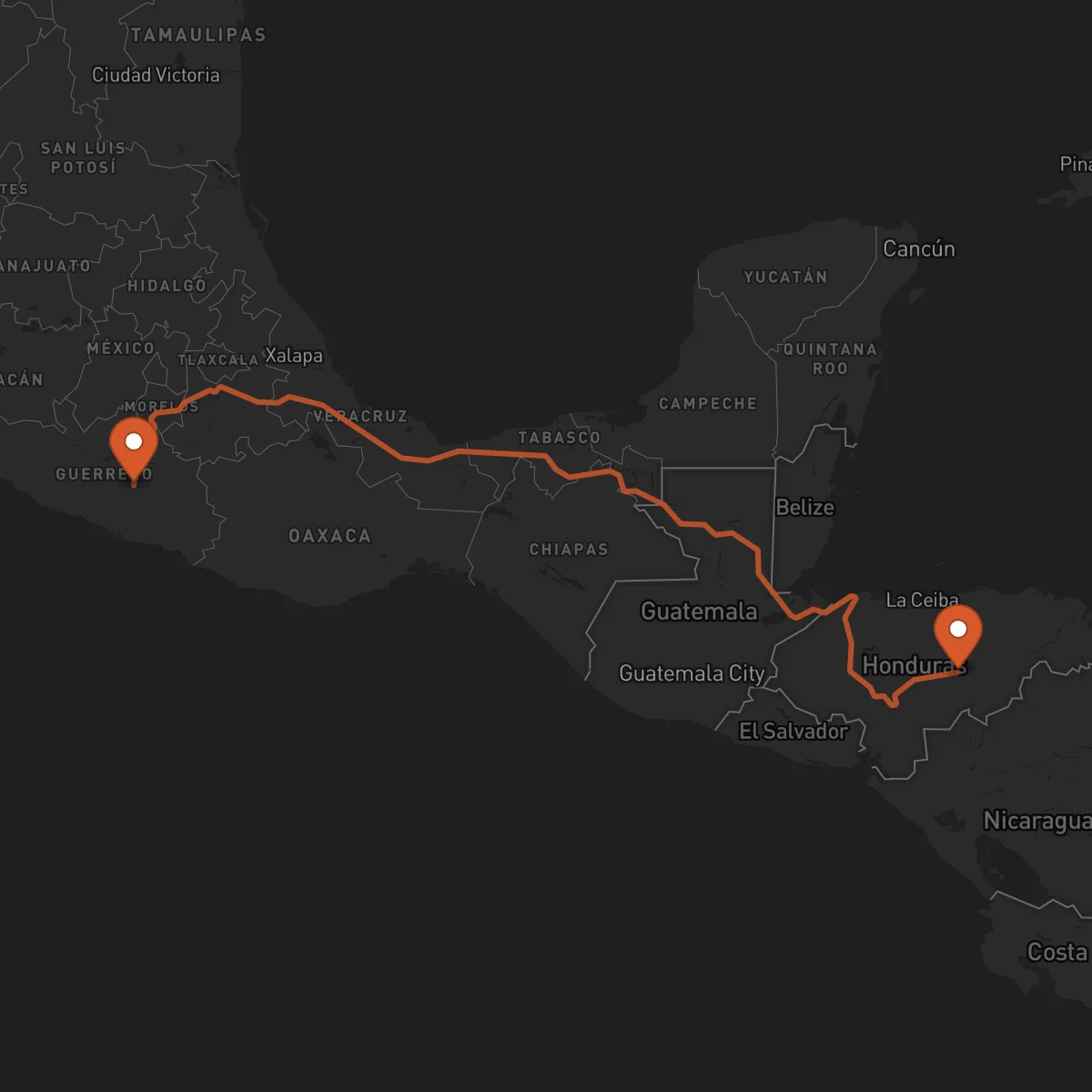 Ruta Juticalpa - Chilpancingo de los Bravo