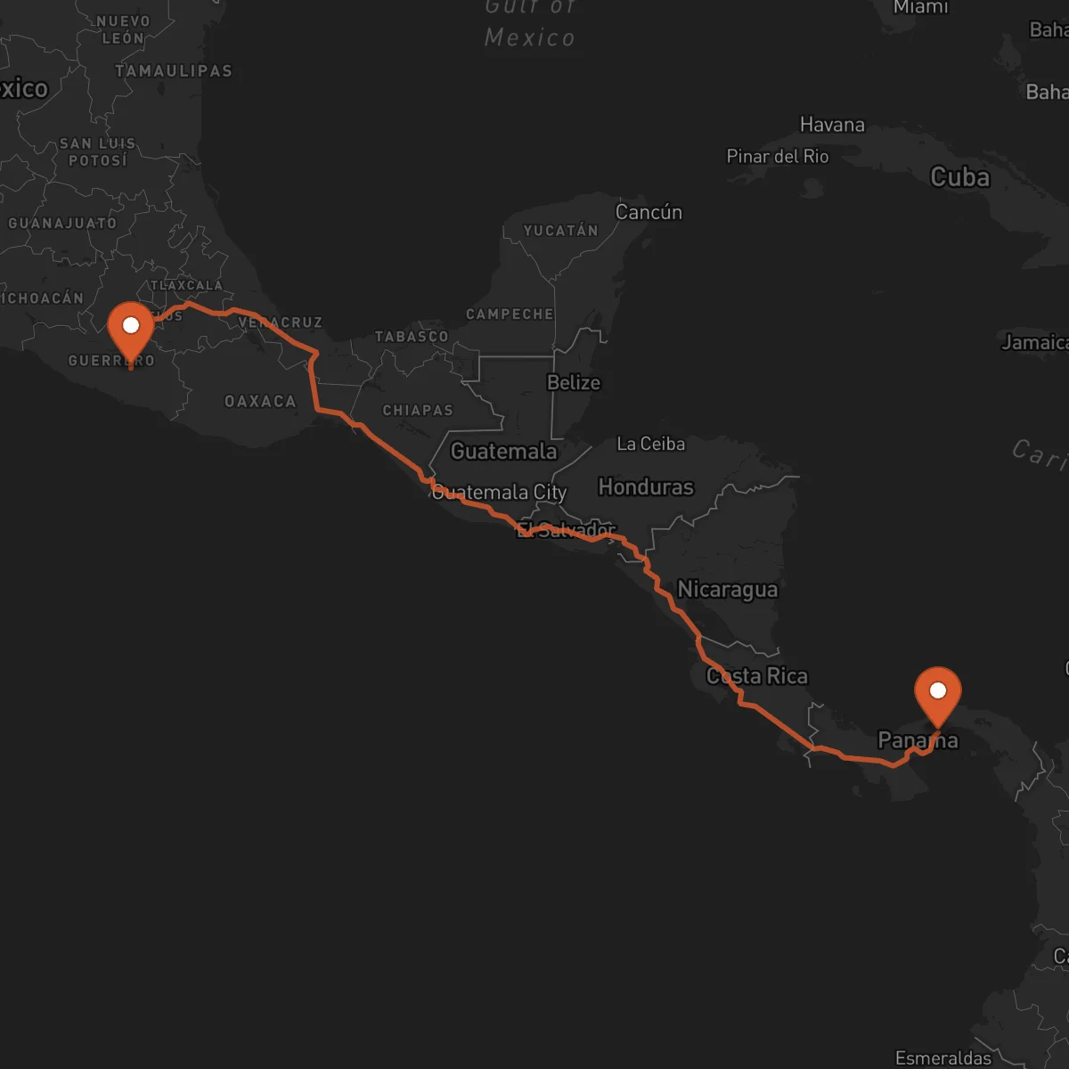 Ruta La Chorrera - Chilpancingo de los Bravo
